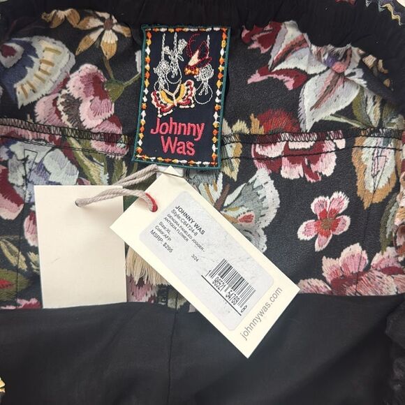 Johnny Was Silk Blend Joggers Genora Paneled‎ Joggers XL - Picture 8 of 9